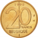 20 Francs 1994-2001, KM# 191, Belgium, Albert II