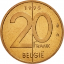 20 Francs 1994-2001, KM# 192, Belgium, Albert II