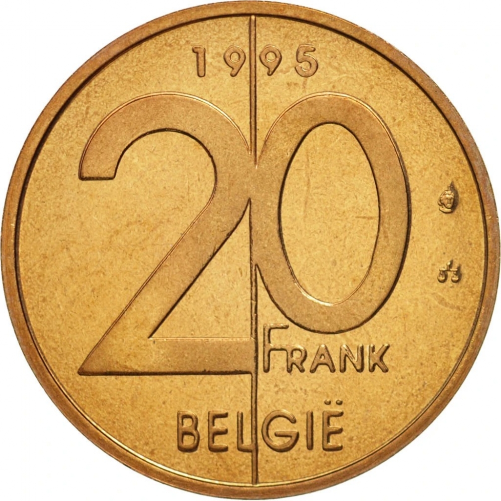 20 Francs 1994-2001, KM# 192, Belgium, Albert II