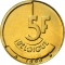 5 Francs 1986-1993, KM# 163, Belgium, Baudouin