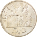 50 Francs 1948-1954, KM# 137, Belgium, Baudouin