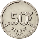 50 Francs 1987-1993, KM# 169, Belgium, Baudouin