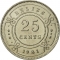 25 Cents 1974-2015, KM# 36, Belize