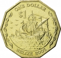 1 Dollar 1990-2018, KM# 99, Belize, Elizabeth II