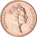 1 Cent 1986-1990, KM# 44, Bermuda, Elizabeth II