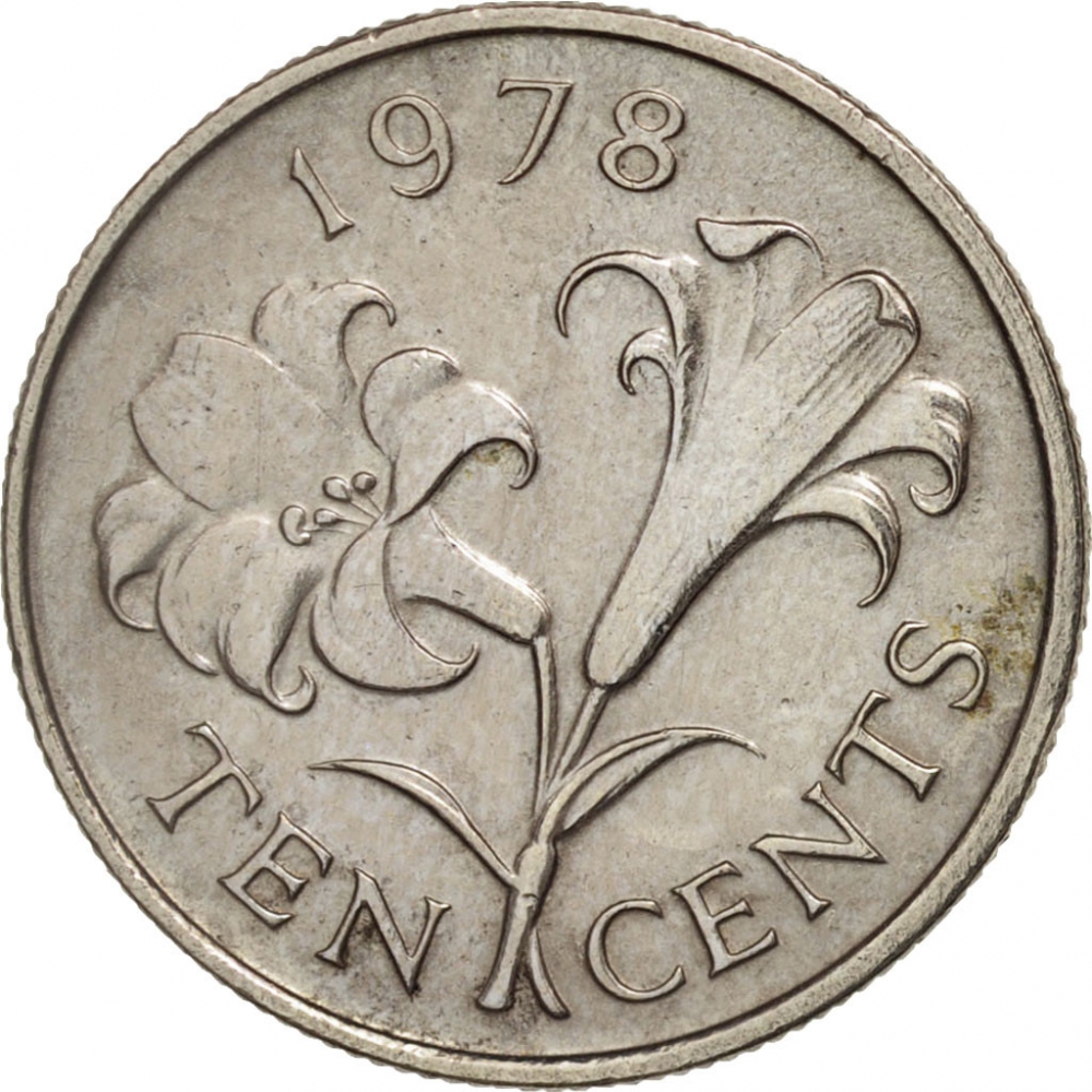 10 Cents 1970-1985, KM# 17, Bermuda, Elizabeth II