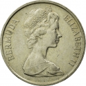 25 Cents 1970-1985, KM# 18, Bermuda, Elizabeth II