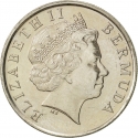 25 Cents 1999-2017, KM# 110, Bermuda, Elizabeth II