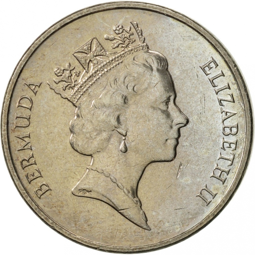 5 Cents 1986-1998, KM# 45, Bermuda, Elizabeth II