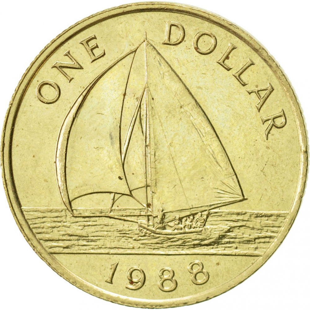 1 Dollar 1988-1997, KM# 56, Bermuda, Elizabeth II