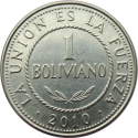 1 Boliviano 2010-2012, KM# 217, Bolivia