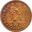 5 Bolivianos 1951, KM# 185, Bolivia