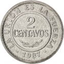 2 Centavos 1987, KM# 200, Bolivia