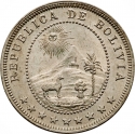 5 Centavos 1893-1919, KM# 173, Bolivia
