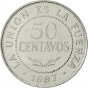 50 Centavos 1987-2008, KM# 204, Bolivia