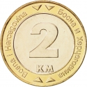 2 Konvertible Marka 2000-2022, KM# 119, Bosnia and Herzegovina