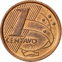 1 Centavo 1998-2004, KM# 647, Brazil