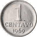 1 Centavo 1967-1975, KM# 575, Brazil
