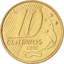 10 Centavos 1998-2022, KM# 649, Brazil