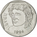 25 Centavos 1994-1995, KM# 634, Brazil