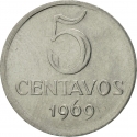 5 Centavos 1967-1975, KM# 577, Brazil