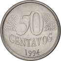 50 Centavos 1994-1995, KM# 635, Brazil