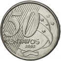 50 Centavos 2002-2021, KM# 651a, Brazil