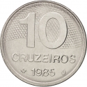 10 Cruzeiros 1980-1986, KM# 592, Brazil