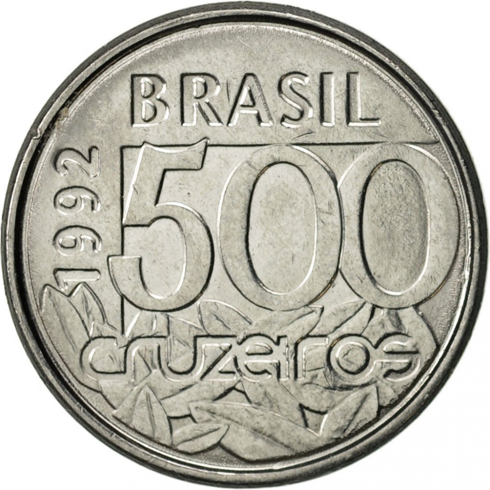 500 Cruzeiros Brazil 1992-1993, KM# 624 | CoinBrothers Catalog