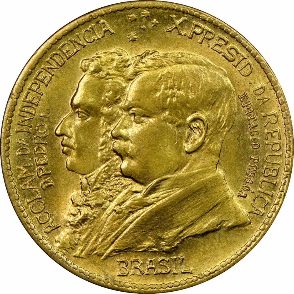 1000 Réis 1922, KM# 522, Brazil, Independence Centennial