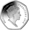 50 Pence 2018, British Antarctic Territory, Elizabeth II, Boaty McBoatface