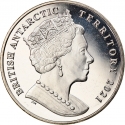 2 Pounds 2021, KM# 46, British Antarctic Territory, Elizabeth II, Barbeled Plunderfish