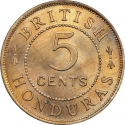 5 Cents 1907-1909, KM# 14, British Honduras, Edward VII