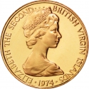 1 Cent 1973-1984, KM# 1, British Virgin Islands, Elizabeth II