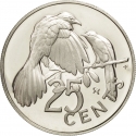 25 Cents 1973-1984, KM# 4, British Virgin Islands, Elizabeth II