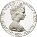 1 Dollar 1974-1983, KM# 6, British Virgin Islands, Elizabeth II