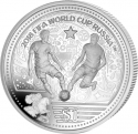 1 Dollar 2018, British Virgin Islands, Elizabeth II, 2018 Football (Soccer) World Cup in Russia