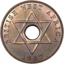 1 Penny 1937-1947, KM# 19, British West Africa, George VI