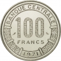 100 Francs 1971-1972, KM# 15, Cameroon