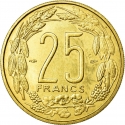25 Francs 1958, KM# 12, Cameroon