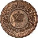 1/2 Cent 1861-1864, KM# 7, Nova Scotia, Victoria