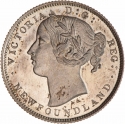 20 Cents 1865-1900, KM# 4, Newfoundland, Victoria