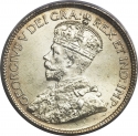 25 Cents 1917-1919, KM# 17, Newfoundland, George V