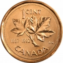 1 Cent 1992, KM# 204, Canada, Elizabeth II, 125th Anniversary of the Canadian Confederation