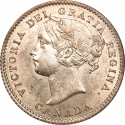 10 Cents 1858-1901, KM# 3, Canada, Victoria
