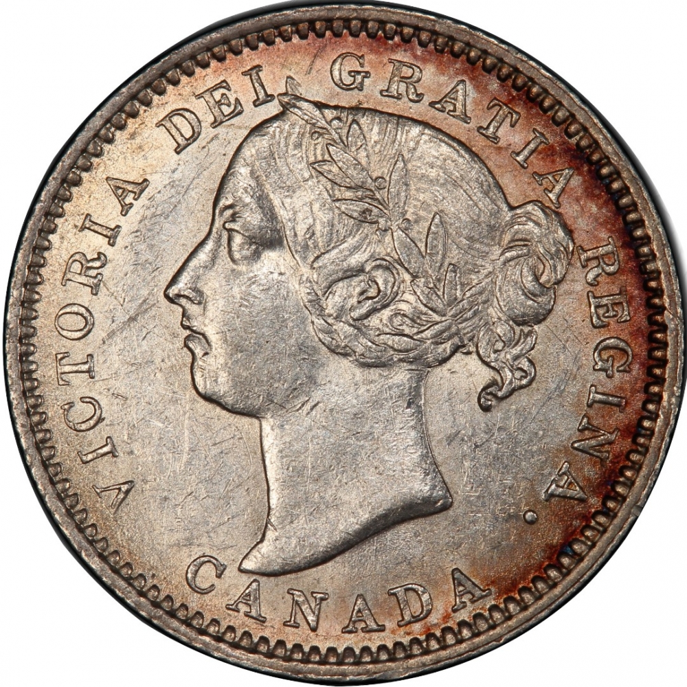 10 Cents 1858-1901, KM# 3, Canada, Victoria, OT5