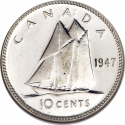 10 Cents 1937-1947, KM# 34, Canada, George VI