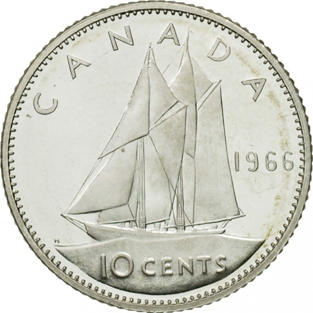 10 Cents 1965-1966, KM# 61, Canada, Elizabeth II
