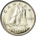 10 Cents 1968, KM# 73, Canada, Elizabeth II