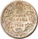 25 Cents 1920-1936, KM# 24a, Canada, George V